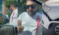 Cep telefonuna yansıyan yol kavgası: Safari aracı sürücüsü sinirlerine hakim olamadı!