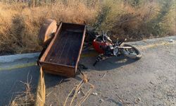 Feci kaza: Sepetli motosiklet sürücüsü hayatını kaybetti