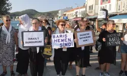 Foçalı kadınlardan İsrail’e Gazze protestosu
