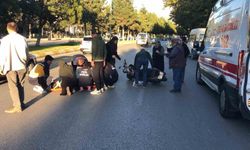 Panikleyen motosiklet sürücüsü direksiyon hakimiyetini kaybederek yola savruldu