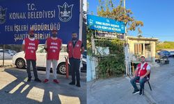 Konak Belediyesi işçilerinden iş bırakma eylemi