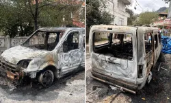 Şehit babasının aracı kundaklandı