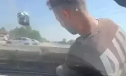 Tehlikeli yolculuk kamerada: Usta, motor kaputunda gitti!