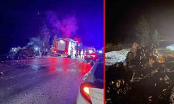 İki otomobilin kafa kafaya çarpıştığı kazada 1 kişi öldü, 4 kişi yaralandı