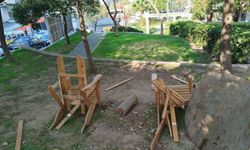 Konaklıların gözdesi Yüce Sonkurt Parkı, vandalların çirkin saldırısına uğradı