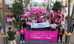 Menemenli kadınlar tek yürek oldu: Kansere karşı farkındalık için yürüdüler