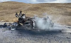Şarampole devrilen araçta yangın çıktı: 1 ölü, 5 yaralı