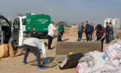 Hafriyat alanında kan donduran olay! Çekyat içine gizlenmiş erkek cesedi bulundu