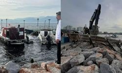 İzmir’de kaçak balıkçı barınakları ve iskeleler yıkıldı