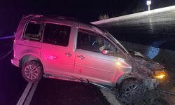 Kontrolden çıkan araç trafik levhalarına çarptı: 2 yaralı!