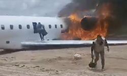 Maden Bakanını taşıyan uçak pistten çıktı: Korku dolu dakikalar yaşandı!