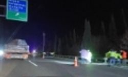 Otoyolda korkunç anlar: Yaya otomobilin çarpmasıyla hayatını kaybetti!