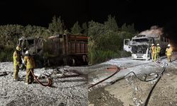 Aliağa’da kömür yüklü tır alev aldı