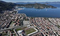 Fethiye İlçe Stadı'nda maç hazırlığı