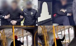 Belediye otobüsünde korku dolu anlar! Genci tekme tokat darp etti!