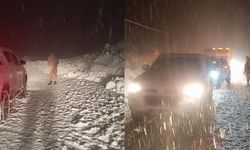 Çığ yolu kapattı: Çok sayıda araç mahsur kaldı!
