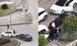 Kadına yönelik şiddet bu kez trafikte kameraya yansıdı! Takip ettiği eşinin aracına defalarca çarptı