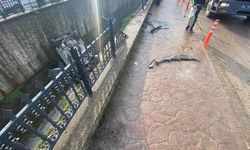 Su kanalına devrilen otomobilin sürücüsü hayatını kaybetti