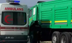 Tamir ettiği kamyonun şoför kabini üzerine devrilen sürücü öldü