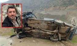 2 çocuk babası adam uçurumdan yuvarlanan otomobilde hayatını kaybetti