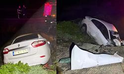 Şarampole yuvarlanan otomobilde 2 kişi hayatını kaybetti