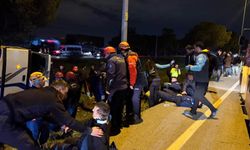 Ceza İnfaz Kurumu servis midibüsü devrildi: Yaralılar var!