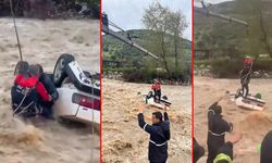 İzmir plakalı araçta feci ölüm: Sel sularına kapılan otomobildeki 1 kişi öldü