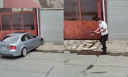 Bornova'da drift yapan sürücü kaza yaptı