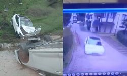 Kontrolden çıkan Tesla d*hşet saçtı: Otopark kapısını kırıp park halindeki araca çarptı