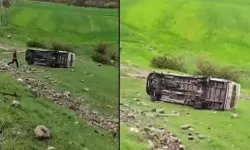 Öğrenci servisi şarampole devrildi: Yaralılar var!