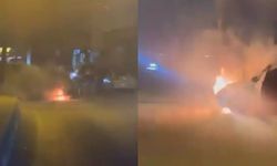 Seyir halindeki otomobil alev alev yandı!