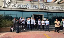 Karabağlar Belediyesi memurları hakları için eylemde