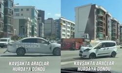 İzmir Buca’da kavşakta kaza: Araçlar hasar gördü