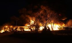 Muz deposunda yangın paniği: Gökyüzünü kaplayan alevler korkuttu!