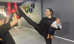 Ringde şampiyon, salonda anne: İki rolü bir arada yürütüyor