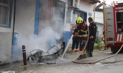 Tamir sırasında alev aldı: Elektrikli motosiklet kül oldu!