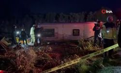 Yolcu minibüsünün devrildiği kazada 1 kişi öldü, 12 kişi yaralandı