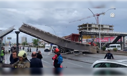 Ankara'da feci kaza! Hasar alan üst geçit çöktü