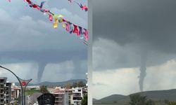 İzmir'de korkutan anlar: Karada hortum oluştu