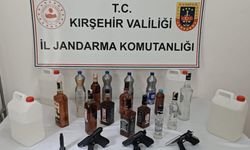 Kaçak alkol ve ruhsatsız silah operasyonu: 2 gözaltı