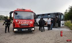 Korkutan otobüs yangını: Facianın eşiğinden dönüldü