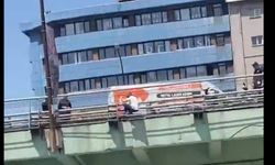 Mecidiyeköy'de viyadükte intihar girişimi!