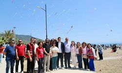 Menderes’te uçurtma şöleni: Gökyüzü rengarenk oldu
