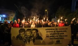 Buca’da 'Üç Fidan'ı anma: Meşalelerle yürüdüler