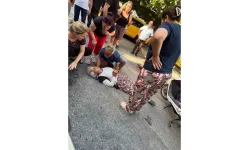 İzmir'de motosikletin çarptığı kadın yaya yaralandı