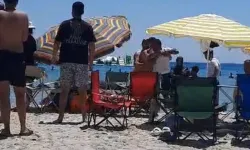 Çeşme'de plajda gergin anlar: Şemsiye tartışması büyüdü
