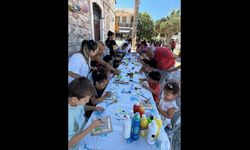 Çeşmeli çocuklar yaz tatilini sanat ve doğayla geçiriyor