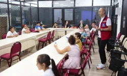 Konak’ta çocuklar deprem tatbikatı yaptı