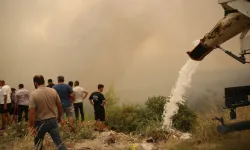 Seydikemer yanıyor... Devlet Hastanesi'nin bir bölümü boşaltıldı