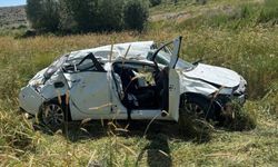 Kontrolden çıkan otomobil yolun karşısına geçti, tarlaya devrildi: 1 ölü